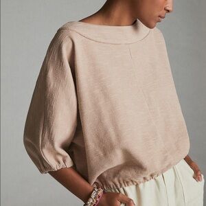 Anthropologie Samia Cotton Dolman Sleeve Top Sand